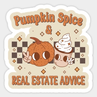 Real Estate Halloween Pumpkin Spice And Real Estate Advice Sticker